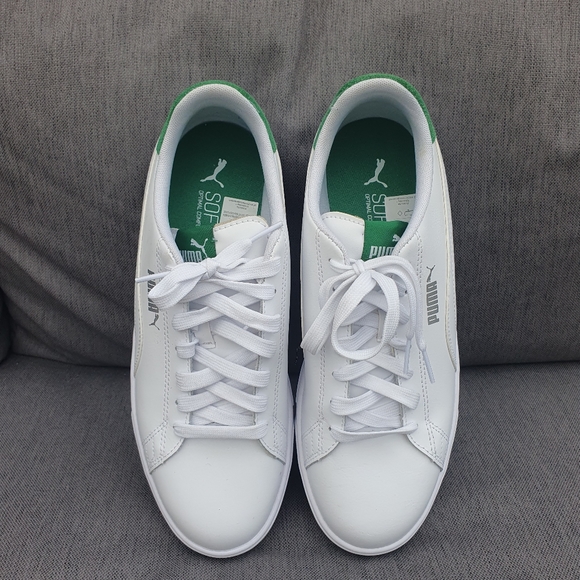 Puma Pro Serve Lite Bnwot Leather Trainers Unisex Uk8 White New. - Picture 2 of 11